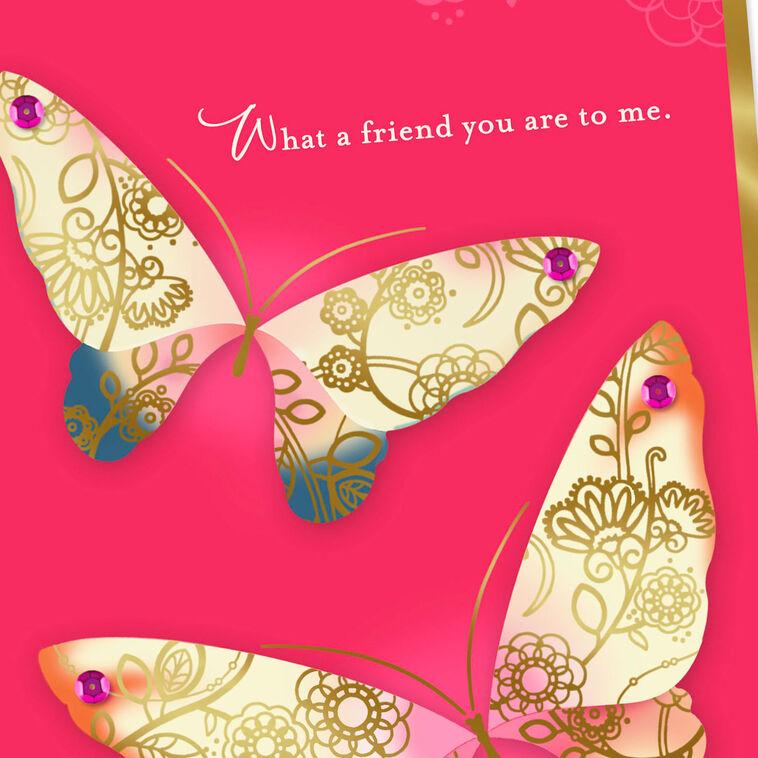 Hallmark UNICEF You're A Wonderful Friend Butterflies Birthday Card