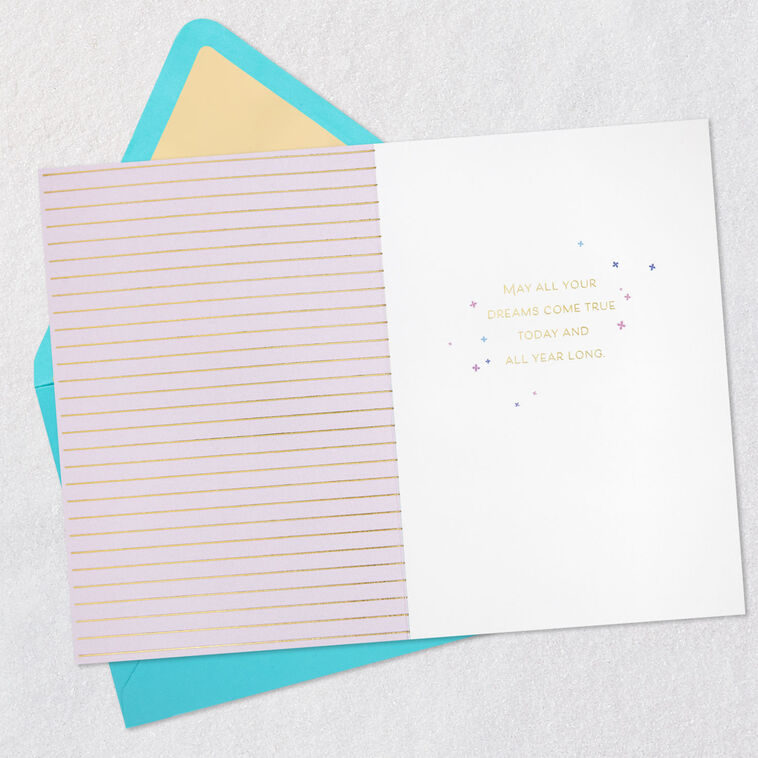 Hallmark Unicorn May All Your Dreams Come True Birthday Card For Kids