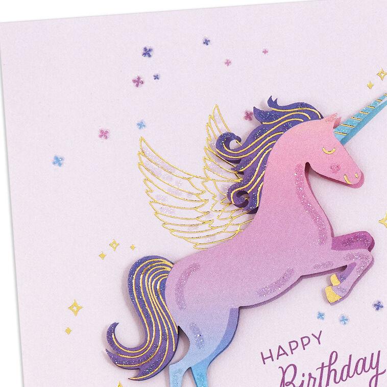 Hallmark Unicorn May All Your Dreams Come True Birthday Card For Kids