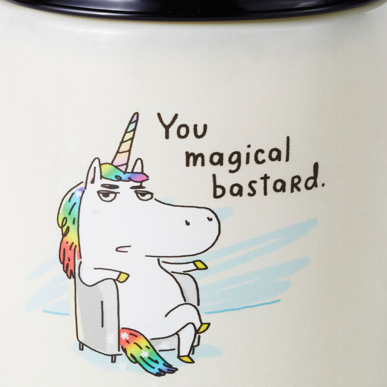 Hallmark Unicorn You Magical Bastard Scented Single-Wick Jar Candle 7 Oz