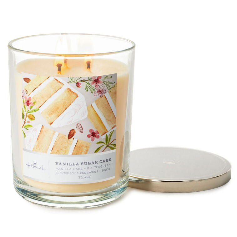Hallmark Vanilla Sugar Cake 3-Wick Jar Candle 16 Oz