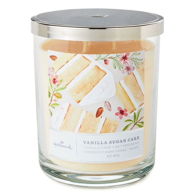 hallmark Vanilla Sugar Cake 3-Wick Jar Candle 16 oz