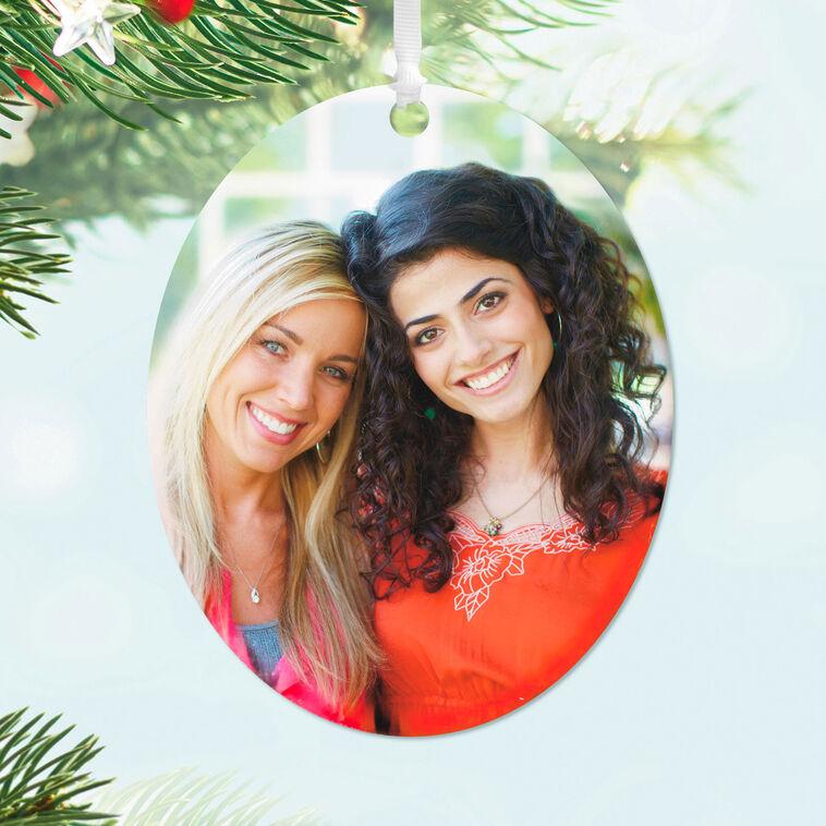 Hallmark Vertical Oval Metal Personalized Ornament Custom Photo