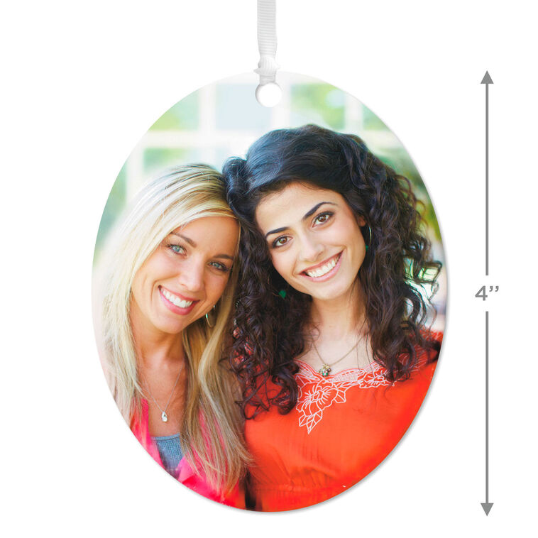 Hallmark Vertical Oval Metal Personalized Ornament Custom Photo