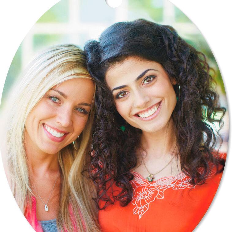 Hallmark Vertical Oval Metal Personalized Ornament Custom Photo