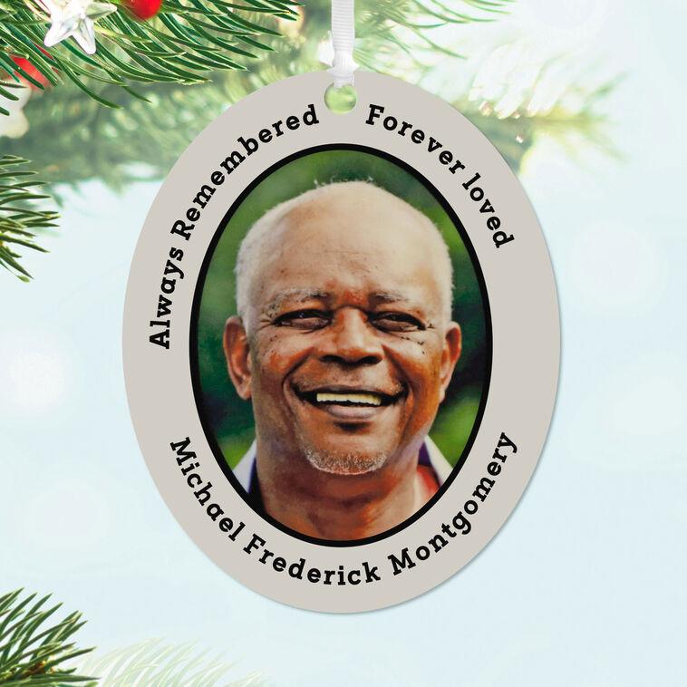 Hallmark Vertical Oval Metal Personalized Ornament Custom Photo And Text