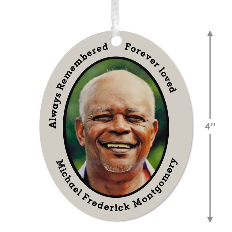 Hallmark Vertical Oval Metal Personalized Ornament Custom Photo And Text