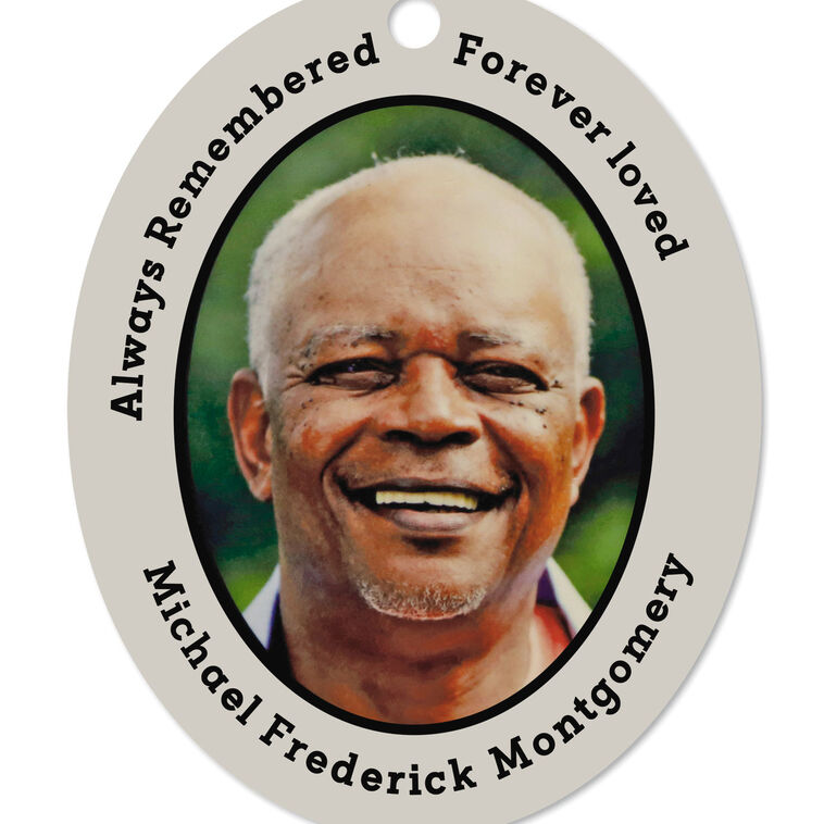 Hallmark Vertical Oval Metal Personalized Ornament Custom Photo And Text