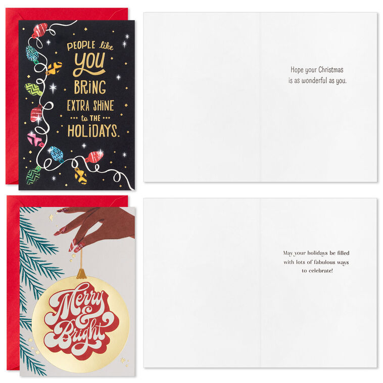 Hallmark Vibrant Holidays Boxed Christmas Cards Assortment Pack Of 24