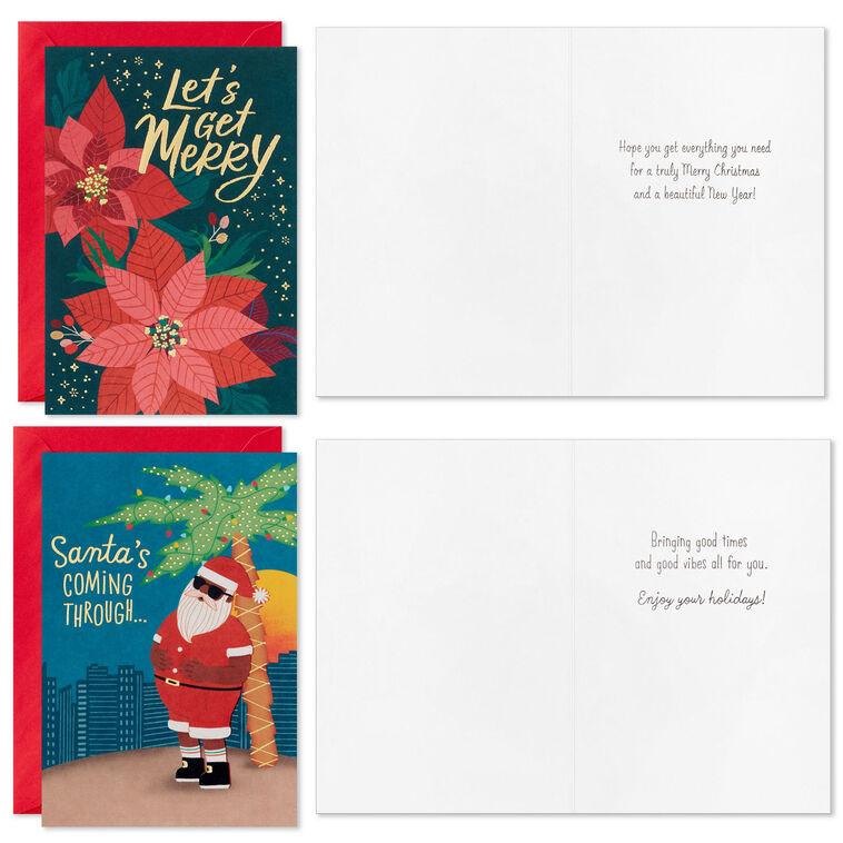 Hallmark Vibrant Holidays Boxed Christmas Cards Assortment Pack Of 24