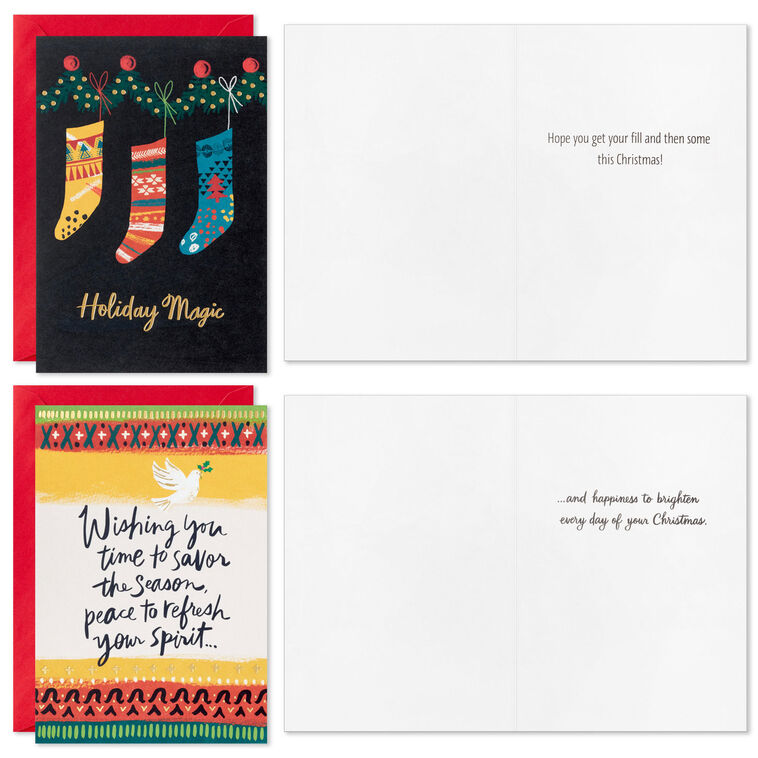 Hallmark Vibrant Holidays Boxed Christmas Cards Assortment Pack Of 24