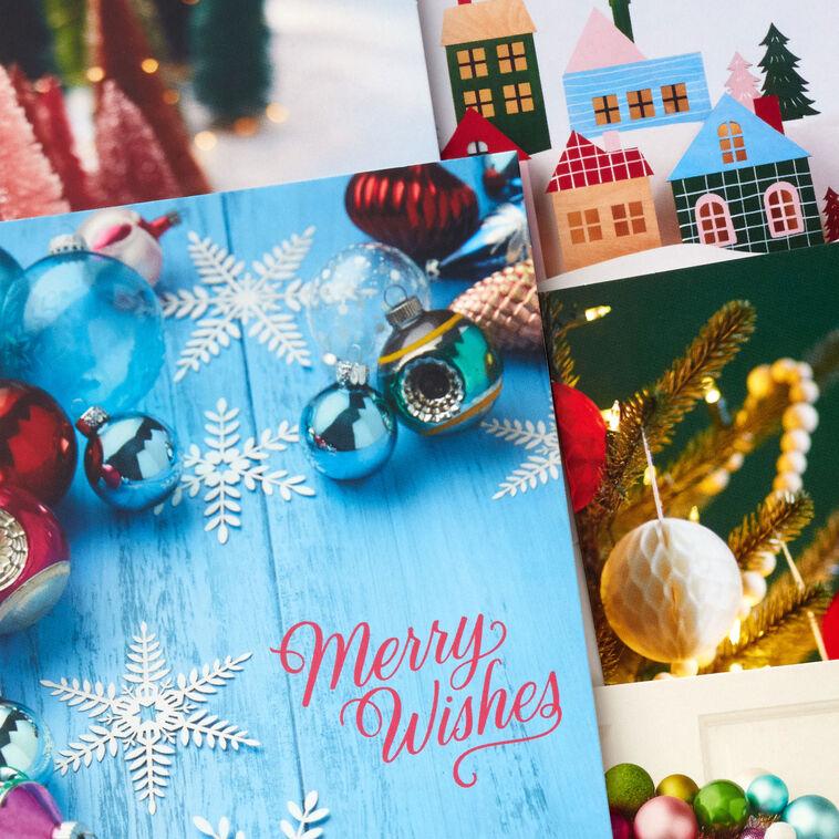 Hallmark Vibrant Wishes Blank Boxed Christmas Notes Assortment Pack Of 36