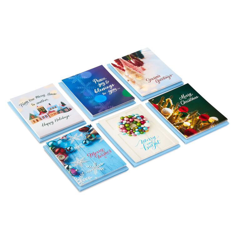 hallmark Vibrant Wishes Blank Boxed Christmas Notes Assortment Pack of 36