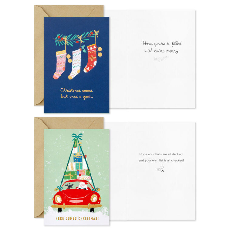 Hallmark Vintage Cheer Assorted Boxed Christmas Cards Pack Of 36