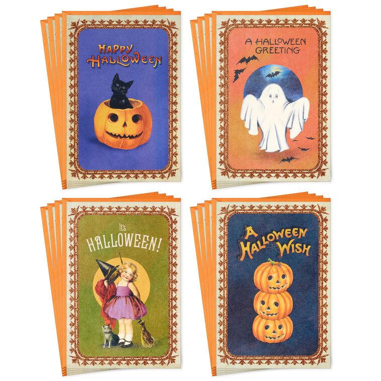 hallmark Vintage Halloween Boxed Halloween Cards Assortment Pack of 16