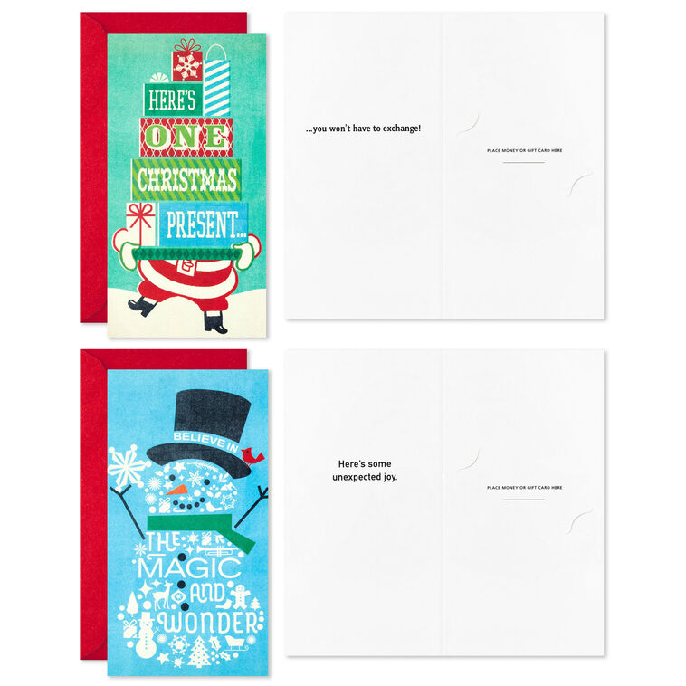 Hallmark Vintage Letterpress Money Holder Boxed Christmas Cards Assortment Pack Of 36