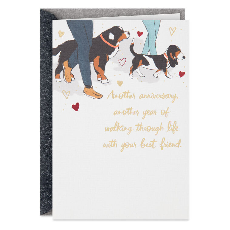 hallmark Walking Through Life With Your Best Friend Anniversary Card