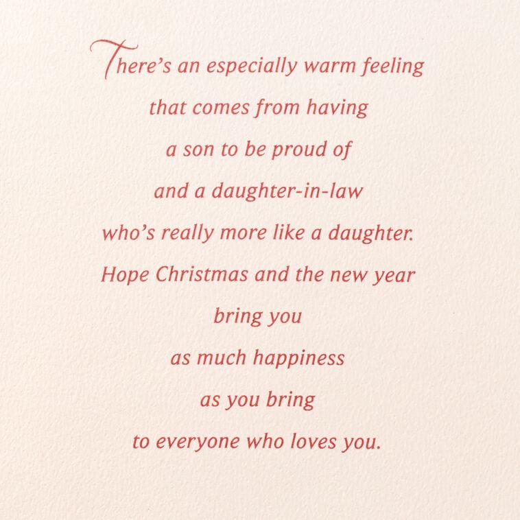 Hallmark Warm Feelings Christmas Card For Son And Daughter-in-Law