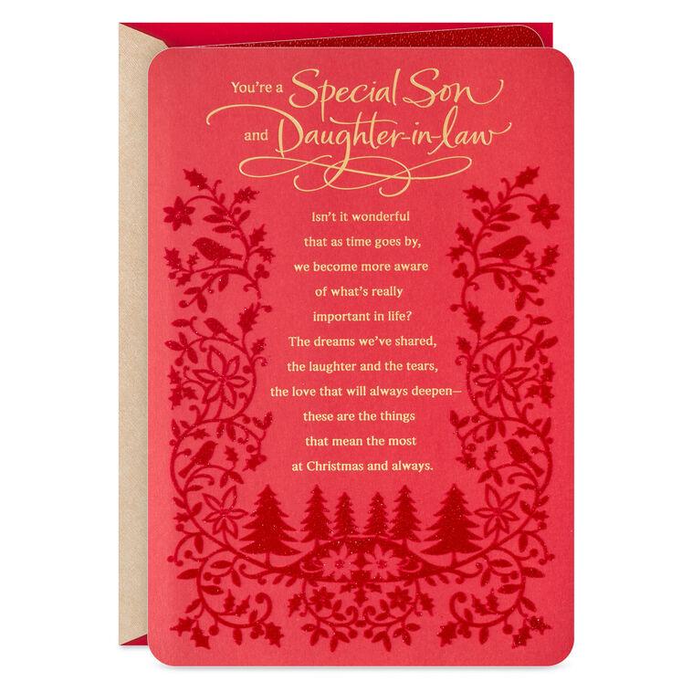 hallmark Warm Feelings Christmas Card for Son and Daughter-in-Law