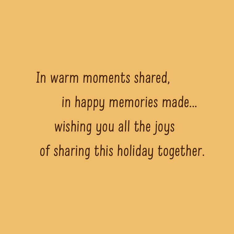 Hallmark Warm Moments And Happy Memories Thanksgiving Card For Both