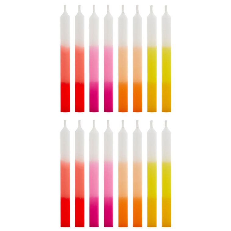 hallmark Warm Ombré Stripe Birthday Candles Set of 16