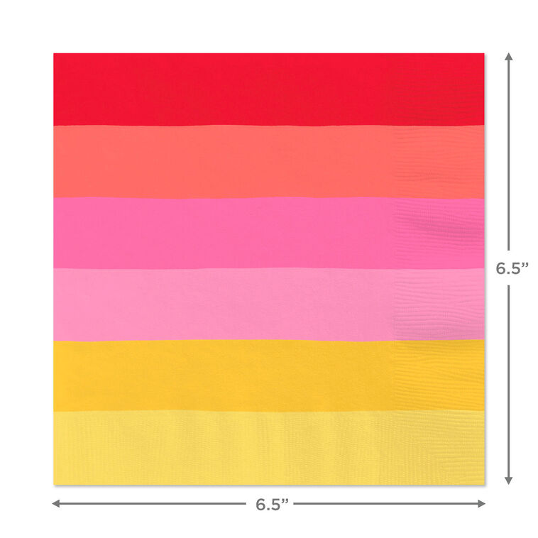 Hallmark Warm Ombré Stripe Dinner Napkins Set Of 16