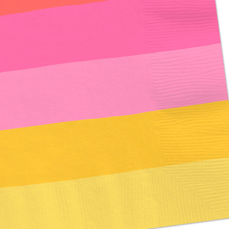Hallmark Warm Ombré Stripe Dinner Napkins Set Of 16