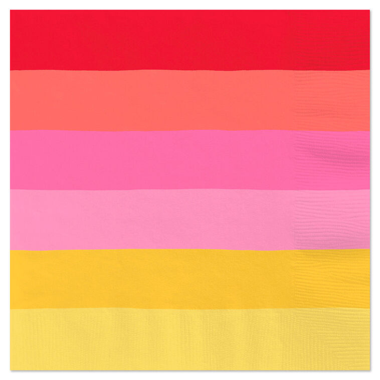 hallmark Warm Ombré Stripe Dinner Napkins Set of 16