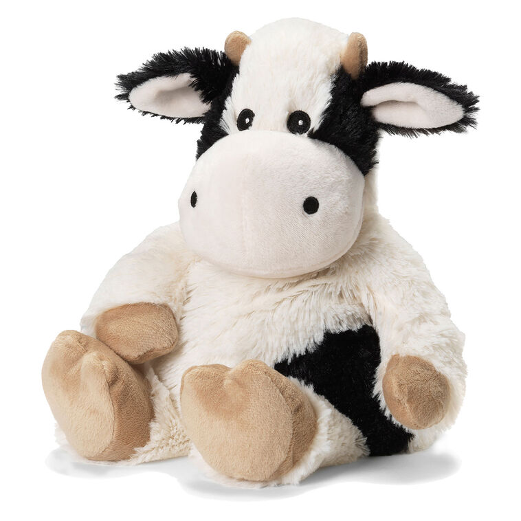hallmark Warmies Heatable Scented Black and White Cow Stuffed Animal 13"