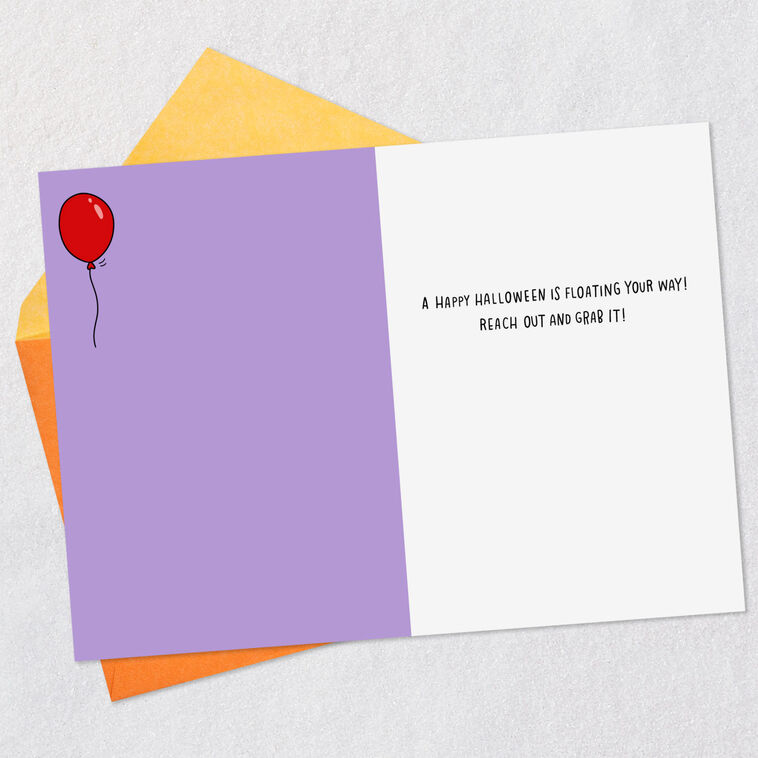 Hallmark Warner Bros. IT Pennywise Floating Your Way Funny Halloween Card