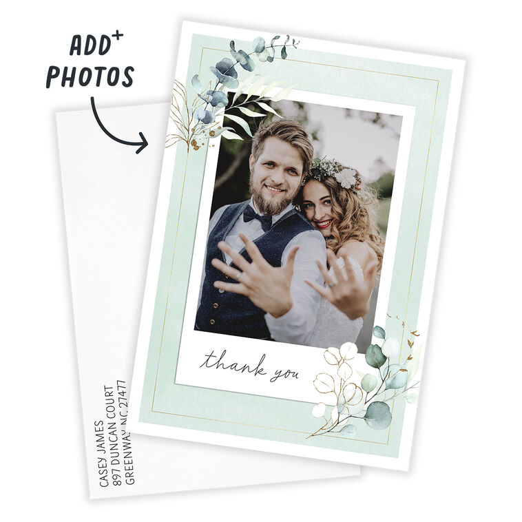 Hallmark Watercolor Eucalyptus Wedding Thank-You Card