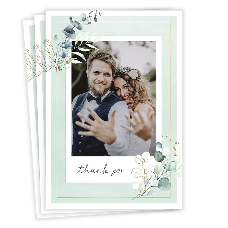 hallmark Watercolor Eucalyptus Wedding Thank-You Card
