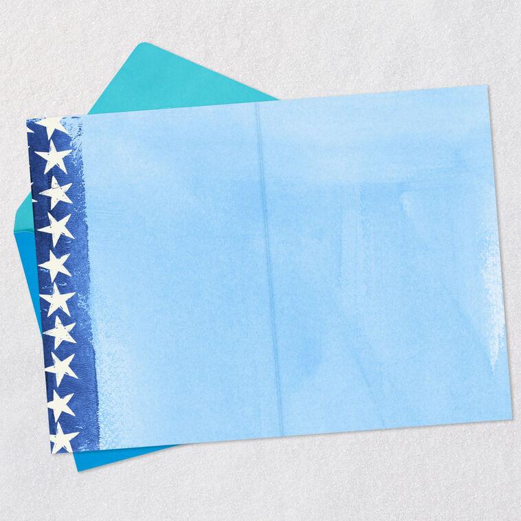 Hallmark Watercolor Stars And Stripes Patriotic Blank Card