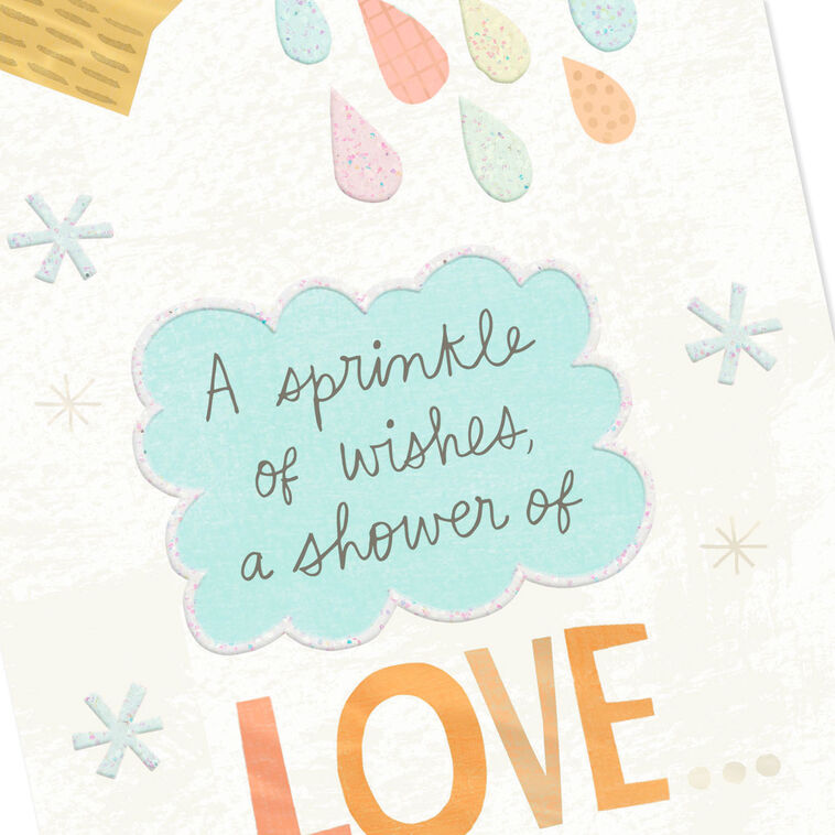 Hallmark Watering Can Sprinkle Of Wishes Baby Shower Card