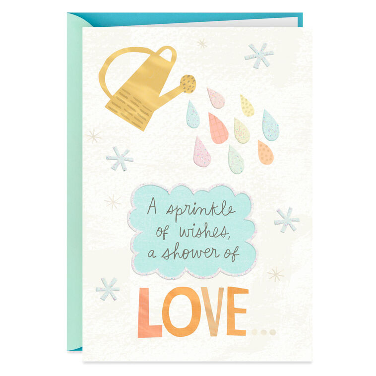 hallmark Watering Can Sprinkle of Wishes Baby Shower Card