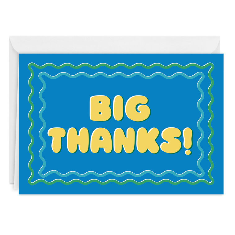 hallmark Wavy Ripples Big Thanks Custom Thank You Card