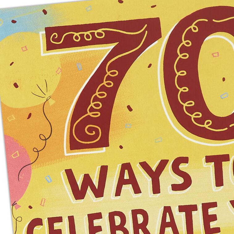 Hallmark Ways To Celebrate Funny Pop-Up 70th Birthday Card