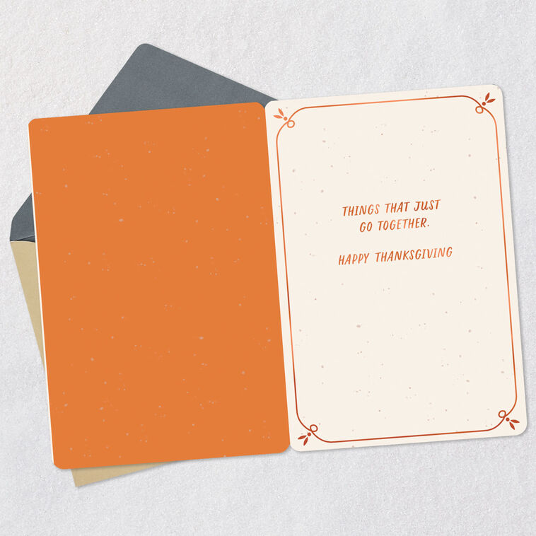 Hallmark We Just Go Together Romantic Thanksgiving Card