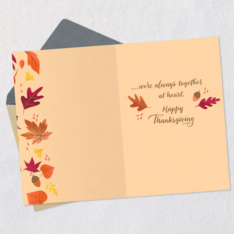 Hallmark We're Always Together At Heart Thanksgiving Card