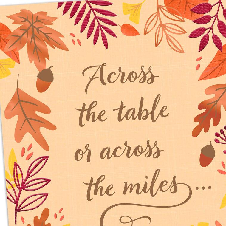 Hallmark We're Always Together At Heart Thanksgiving Card