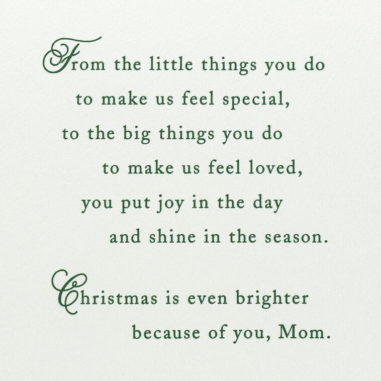 Hallmark We're So Grateful For You Christmas Card For Mom From Us