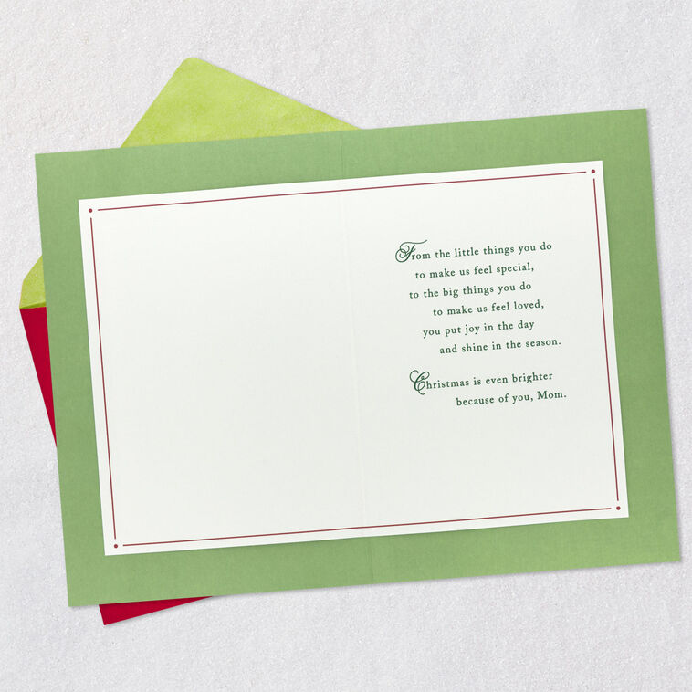 Hallmark We're So Grateful For You Christmas Card For Mom From Us