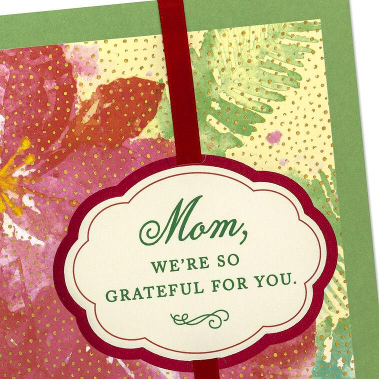 Hallmark We're So Grateful For You Christmas Card For Mom From Us