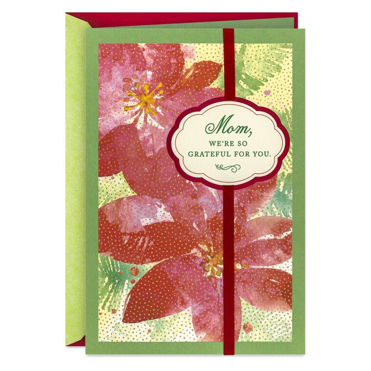 hallmark We're So Grateful for You Christmas Card for Mom From Us