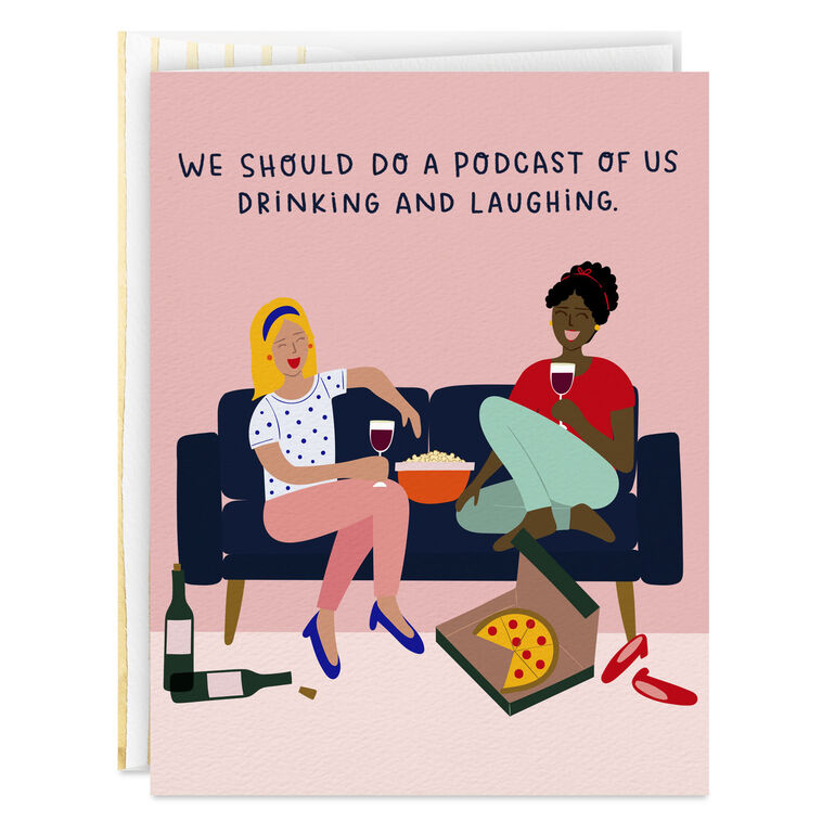 hallmark We Should Do a Podcast Friendship Card for Her