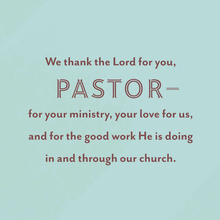 Hallmark We Thank The Lord For You Pastor Appreciation Card