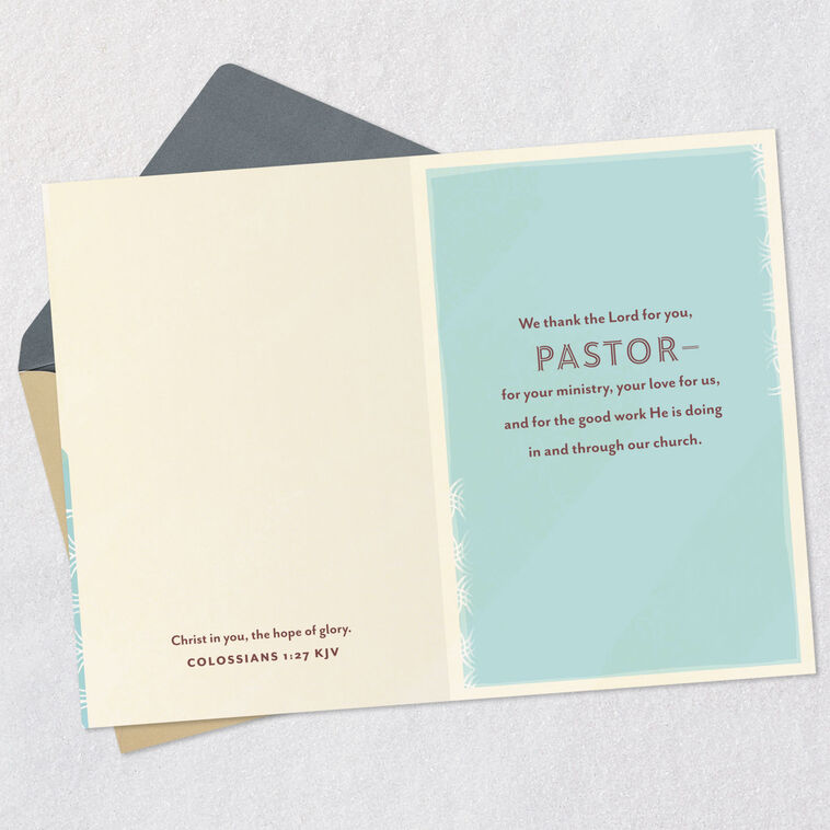 Hallmark We Thank The Lord For You Pastor Appreciation Card