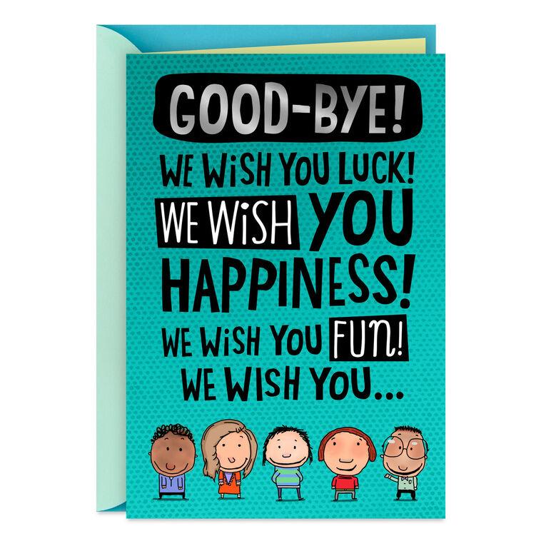hallmark We Wish You Weren't Going Funny Goodbye Card From All