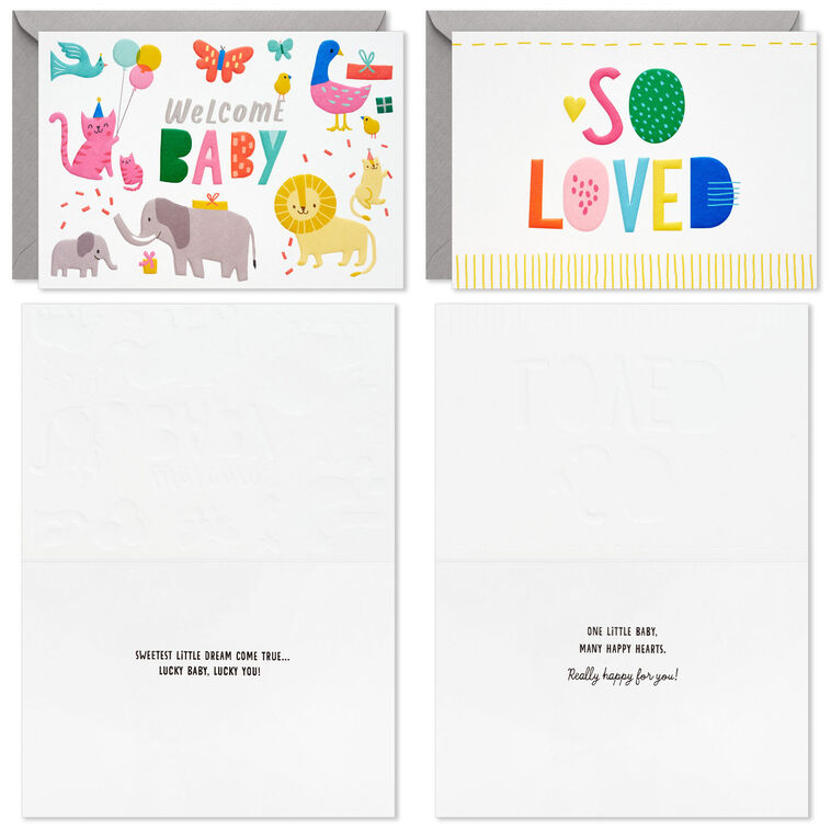 Hallmark Welcome Baby Assorted New Baby Cards Pack Of 16