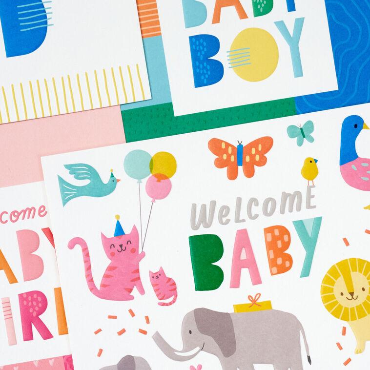 Hallmark Welcome Baby Assorted New Baby Cards Pack Of 16